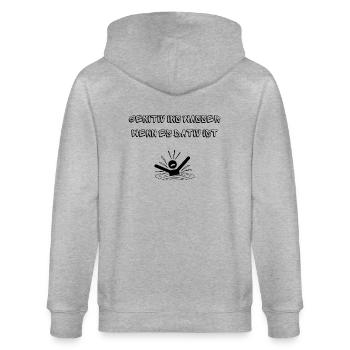 Grammatik unter Druck - Stanley/Stella Unisex Bio-Kapuzenjacke CULTIVATOR  - Grau meliert - Hinten - Luana (180cm)