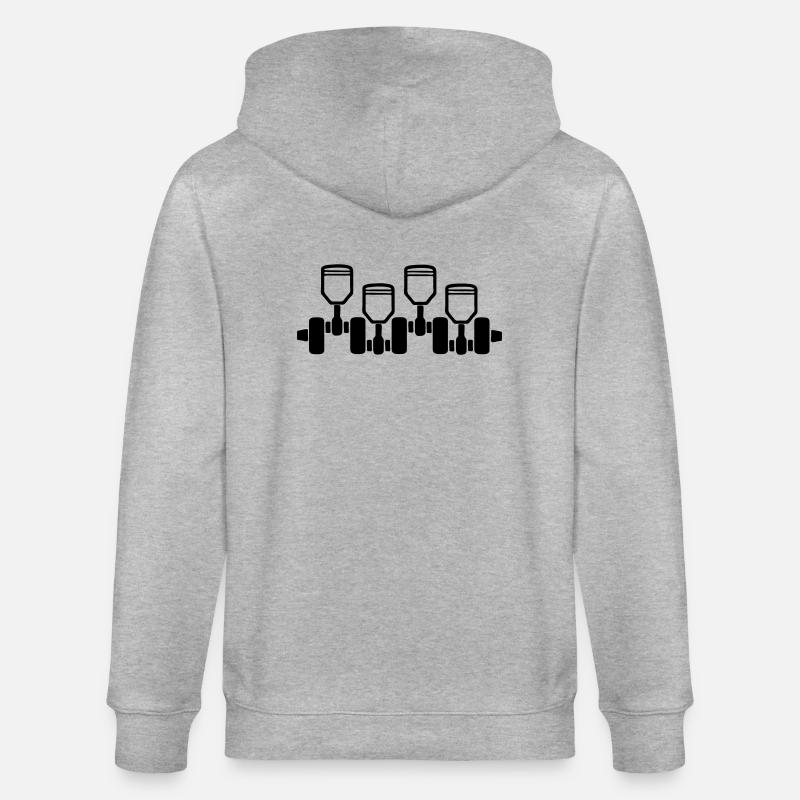 engine_2 - Veste à capuche bio CULTIVATOR Stanley/Stella Unisexe - gris chiné