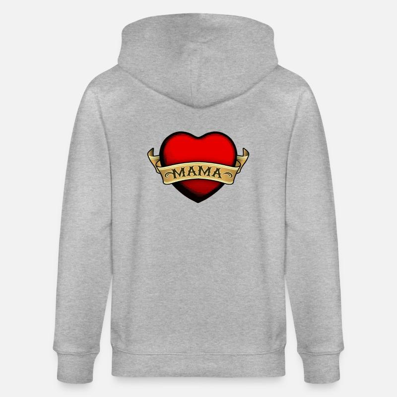 design mama mom mutter - Stanley/Stella Unisex Bio-Kapuzenjacke CULTIVATOR  - Grau meliert
