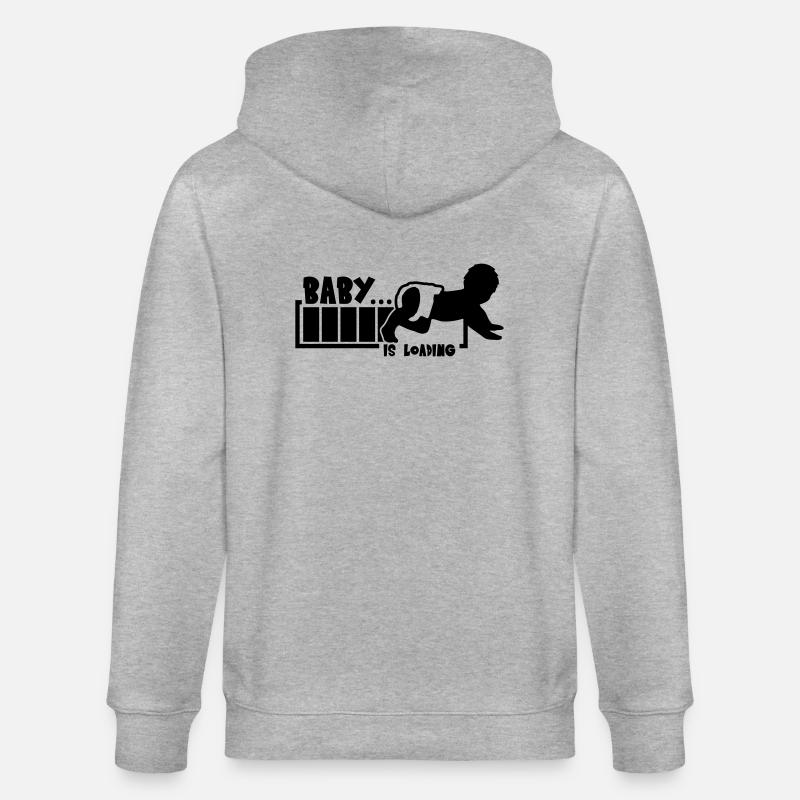 Baby Is Loading - Stanley/Stella Unisex Bio-Kapuzenjacke CULTIVATOR  - Grau meliert