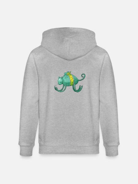 iCat - Stanley/Stella CULTIVATOR Unisex Organic Hooded Jacket - heather grey