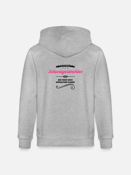 schwiegertochter allerbeste - Stanley/Stella Unisex Bio-Kapuzenjacke CULTIVATOR - Grau meliert