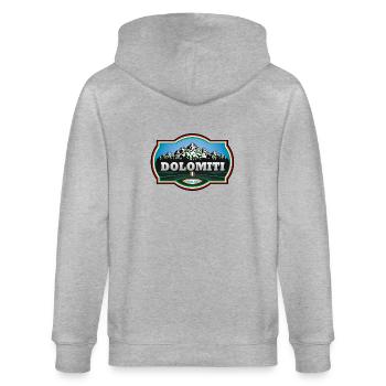 Dolomites Italy - Stanley/Stella CULTIVATOR  Unisex Organic Hooded Jacket - heather grey - Back - Luana (180cm)