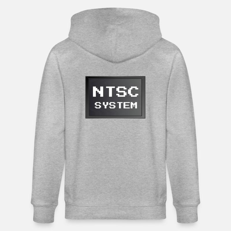 Retrogaming - NTSC system - Veste à capuche bio CULTIVATOR Stanley/Stella Unisexe - gris chiné
