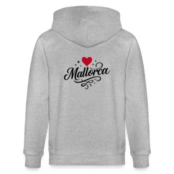 Mallorca Herz - Stanley/Stella Unisex Bio-Kapuzenjacke CULTIVATOR  - Grau meliert - Hinten - Luana (180cm)