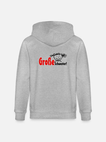 Große Schwester - Stanley/Stella Unisex Bio-Kapuzenjacke CULTIVATOR  - Grau meliert