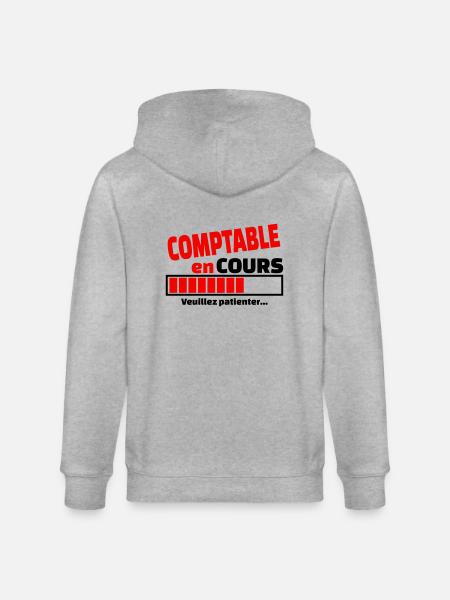 comptable en cours - Veste à capuche bio CULTIVATOR Stanley/Stella Unisexe - gris chiné