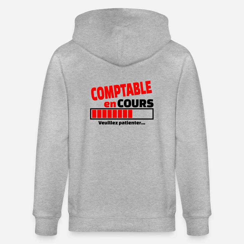 comptable en cours - Veste à capuche bio CULTIVATOR Stanley/Stella Unisexe - gris chiné