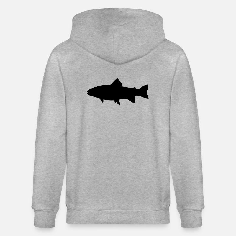 Fisch - Stanley/Stella Unisex Bio-Kapuzenjacke CULTIVATOR  - Grau meliert