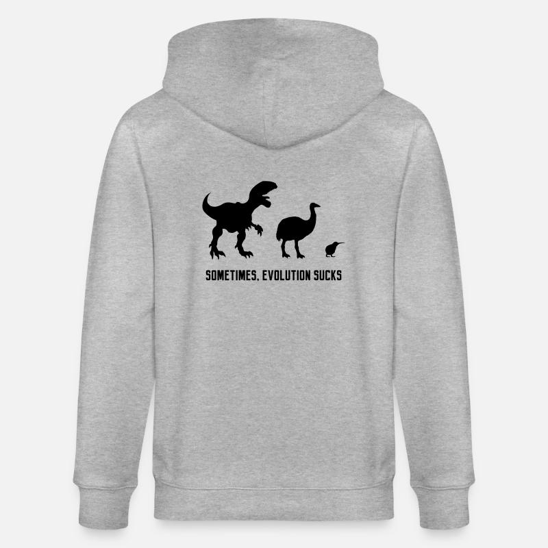 Sometimes, Evolution Sucks - Veste à capuche bio CULTIVATOR Stanley/Stella Unisexe - gris chiné