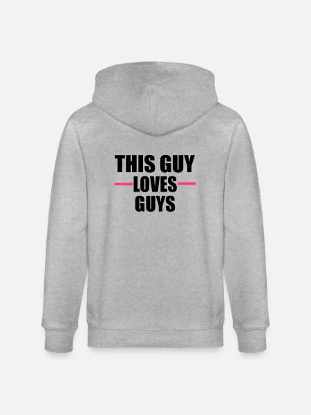 gay pride - Stanley/Stella CULTIVATOR Unisex Organic Hooded Jacket - heather grey