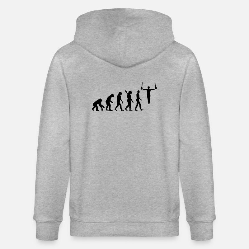Evolution Gymnastics - Stanley/Stella CULTIVATOR  Unisex Organic Hooded Jacket - heather grey
