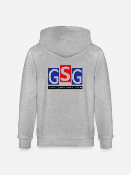 BIG BROTHER super awesome - Stanley/Stella CULTIVATOR  Unisex Organic Hooded Jacket - heather grey