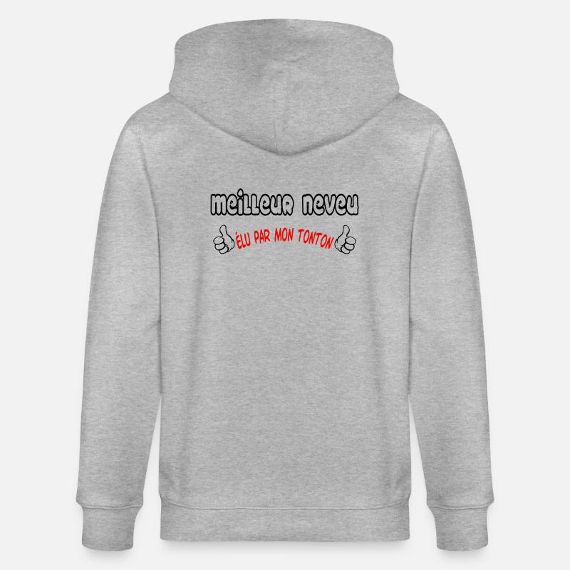 BESTER Neffe - Stanley/Stella Unisex Bio-Kapuzenjacke CULTIVATOR  - Grau meliert