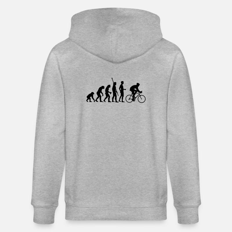 evolution_radfahrer - Stanley/Stella Unisex Bio-Kapuzenjacke CULTIVATOR  - Grau meliert