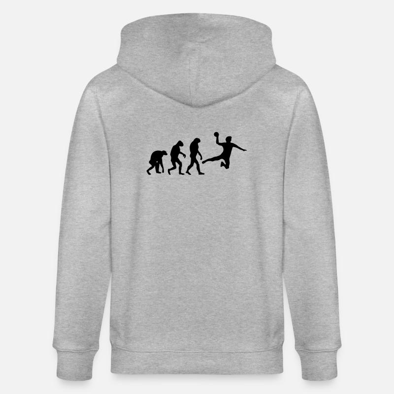 Handball Evolution - Stanley/Stella CULTIVATOR  Unisex Organic Hooded Jacket - heather grey
