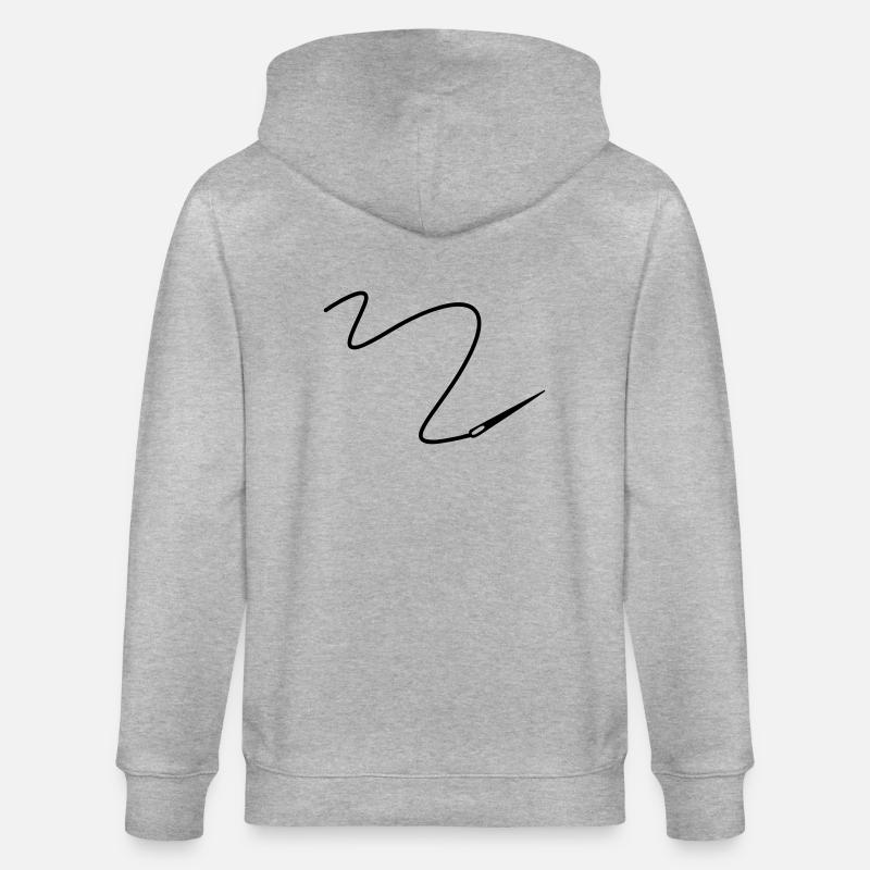 Needle with thread - Stanley/Stella CULTIVATOR  Unisex Organic Hooded Jacket - heather grey