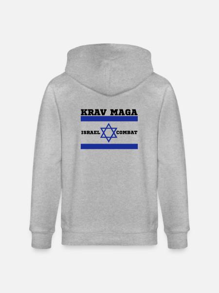 Krav Maga - Stanley/Stella CULTIVATOR  Unisex Organic Hooded Jacket - heather grey