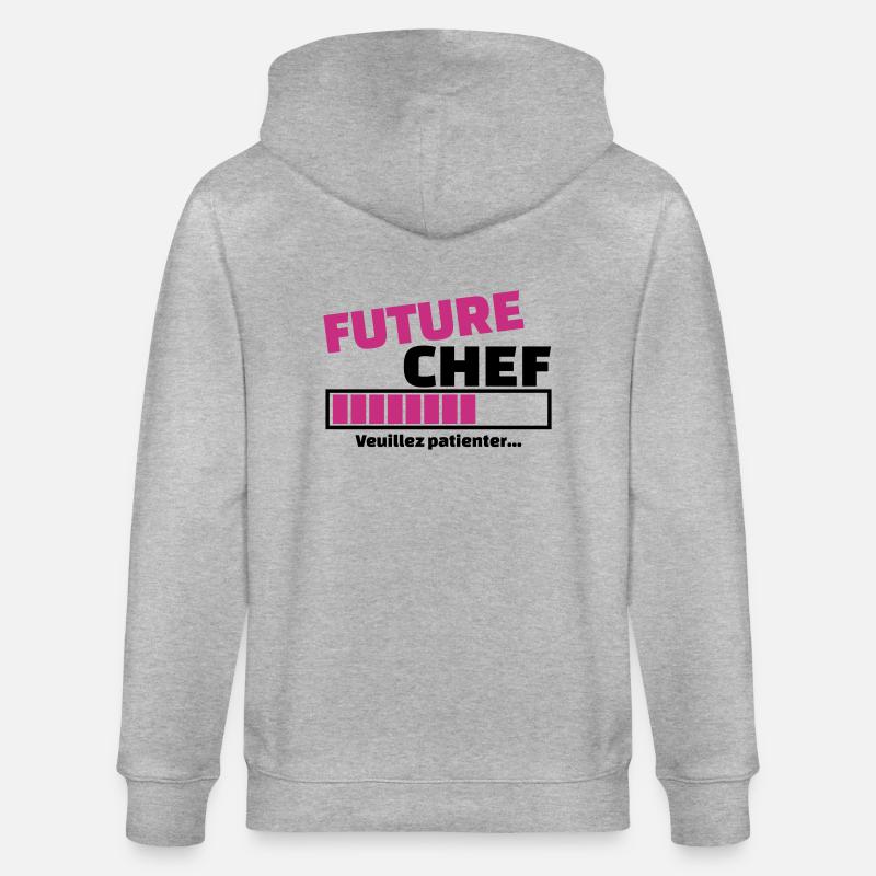 future chef - Veste à capuche bio CULTIVATOR Stanley/Stella Unisexe - gris chiné