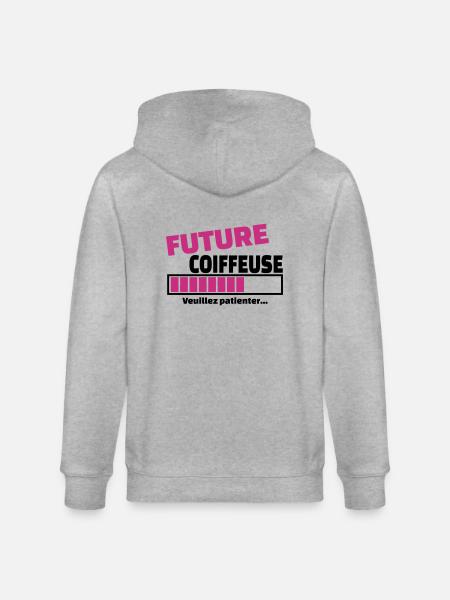future coiffeuse - Veste à capuche bio CULTIVATOR Stanley/Stella Unisexe - gris chiné