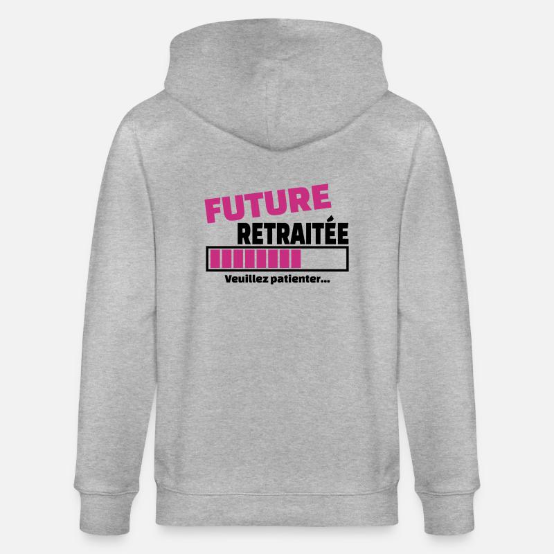 future retraitée - Veste à capuche bio CULTIVATOR Stanley/Stella Unisexe - gris chiné