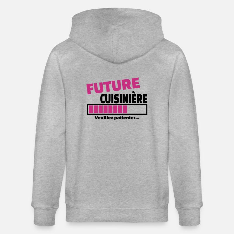 future cuisinière - Veste à capuche bio CULTIVATOR Stanley/Stella Unisexe - gris chiné