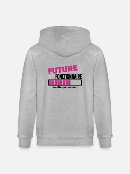 future fonctionnaire - Veste à capuche bio CULTIVATOR Stanley/Stella Unisexe - gris chiné