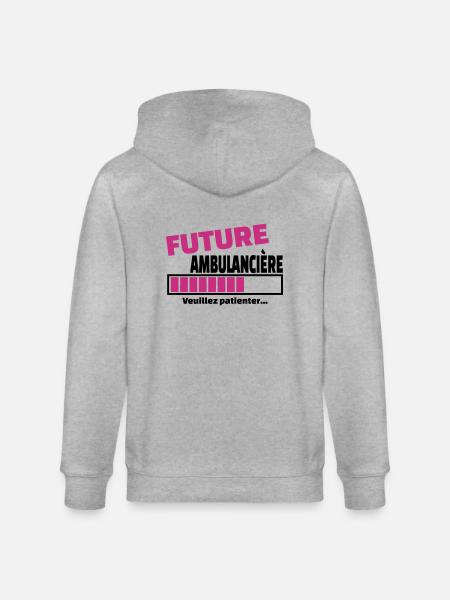 future ambulancière - Veste à capuche bio CULTIVATOR Stanley/Stella Unisexe - gris chiné