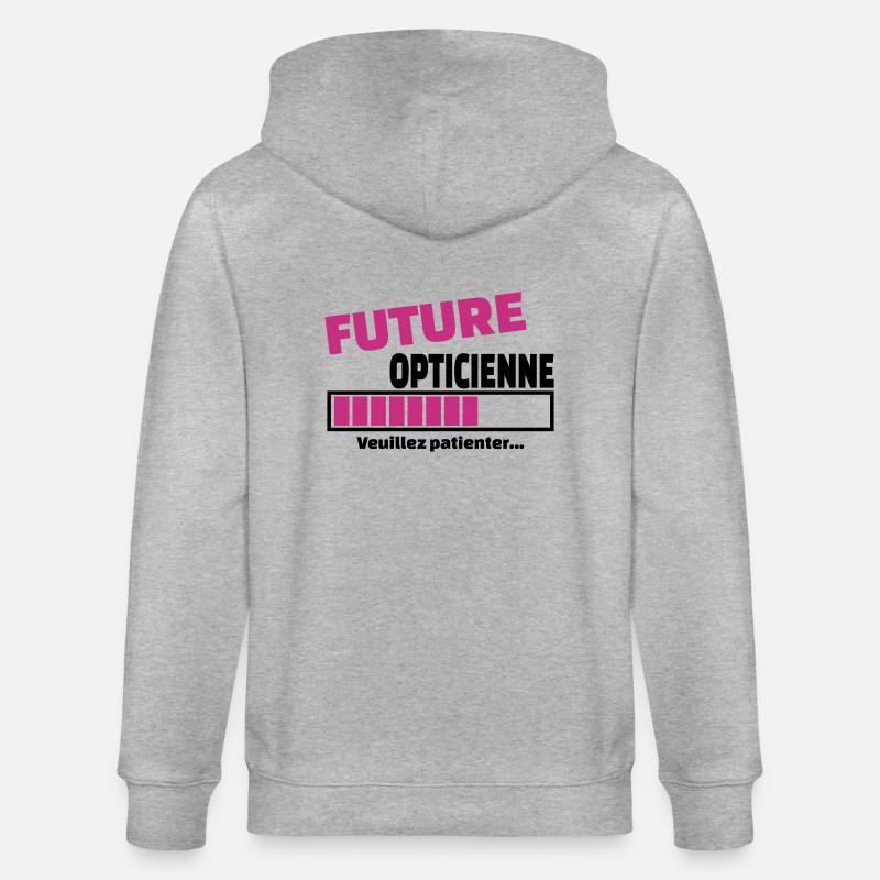 future opticienne - Veste à capuche bio CULTIVATOR Stanley/Stella Unisexe - gris chiné