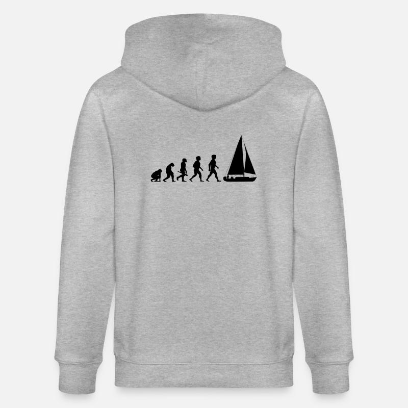 Voilier d'évolution voilier - Veste à capuche bio CULTIVATOR Stanley/Stella Unisexe - gris chiné