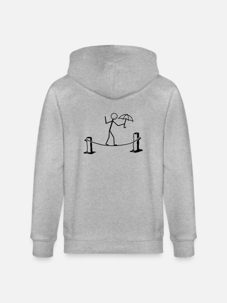 Slackline - Stanley/Stella Unisex Bio-Kapuzenjacke CULTIVATOR - Grau meliert