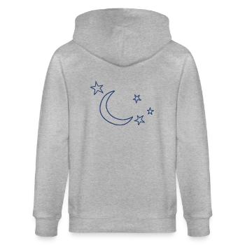 Étoiles Lune - Veste à capuche bio CULTIVATOR Stanley/Stella Unisexe - gris chiné - Dos - Luana (180cm)