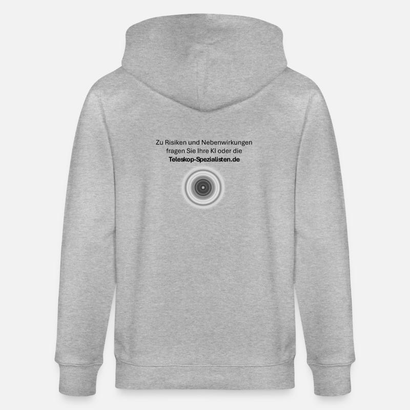 Astronomie Risques Effets secondaires Télescope - Veste à capuche bio CULTIVATOR Stanley/Stella Unisexe - gris chiné