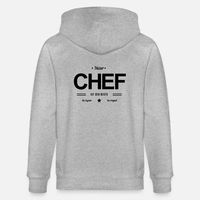 Bester Chef - Stanley/Stella Unisex Bio-Kapuzenjacke CULTIVATOR  - Grau meliert