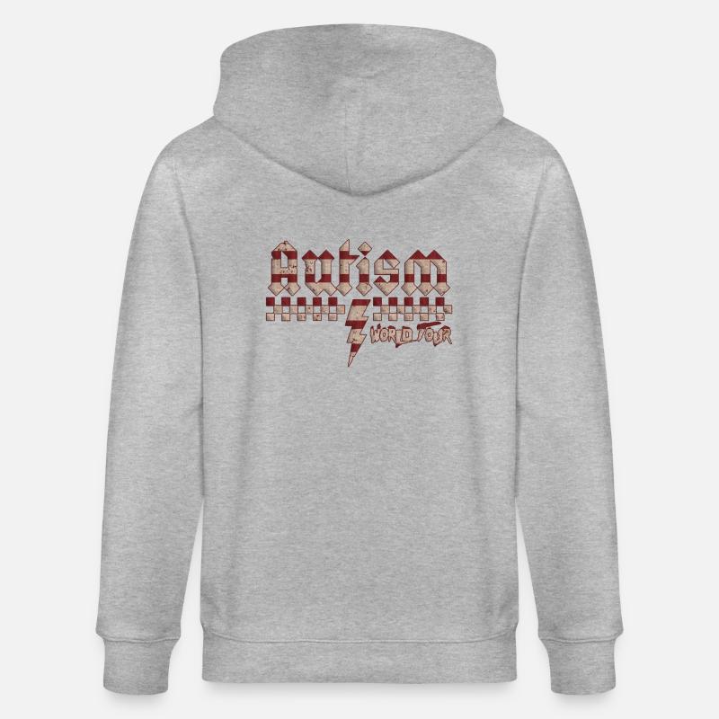 Autismus-Bewusstsein: anders, anders, besser - Stanley/Stella Unisex Bio-Kapuzenjacke CULTIVATOR  - Grau meliert