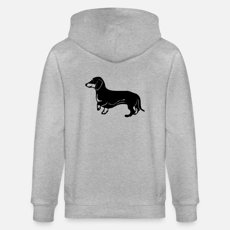 teckel - Veste à capuche bio CULTIVATOR Stanley/Stella Unisexe - gris chiné