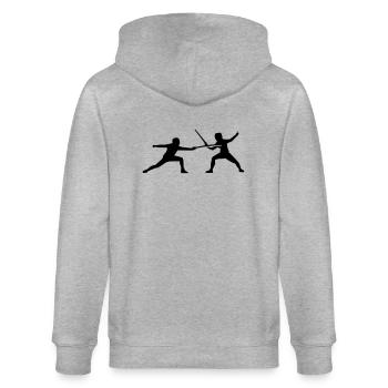 Escrime - Veste à capuche bio CULTIVATOR Stanley/Stella Unisexe - gris chiné - Dos - Luana (180cm)
