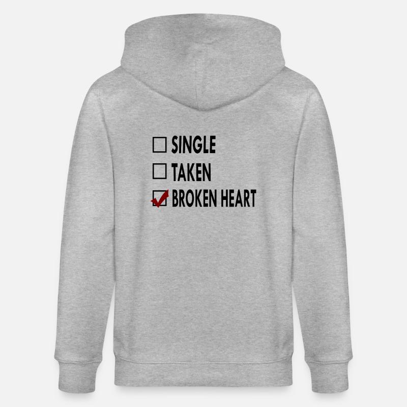 SINGLE noir blanc BROKEN - Veste à capuche bio CULTIVATOR Stanley/Stella Unisexe - gris chiné