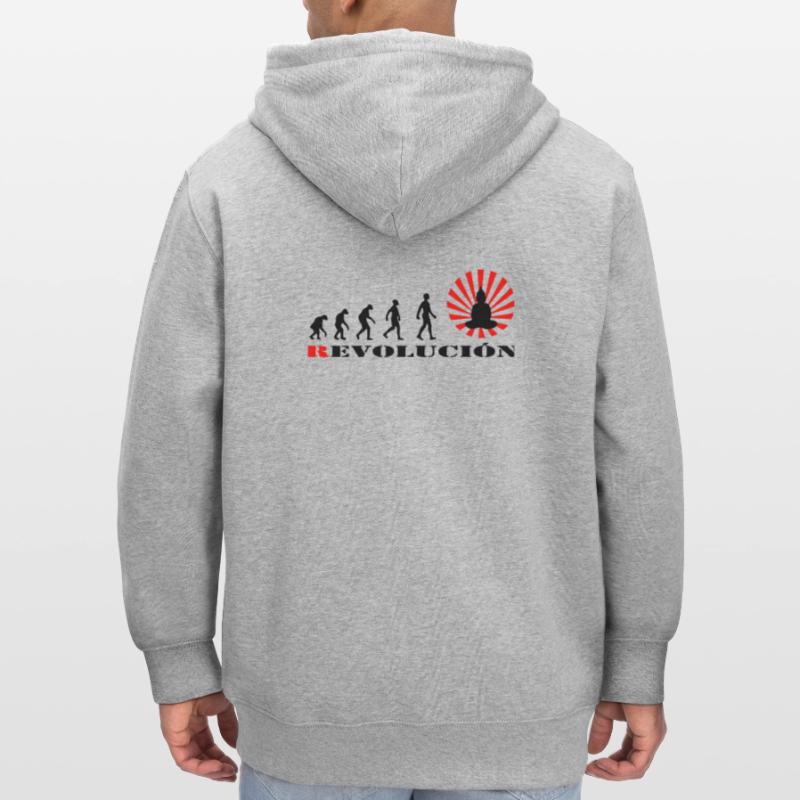 Darwin, evolution, revolution, enlightened, Buddha Stanley/Stella CULTIVATOR  Unisex Organic Hooded Jacket