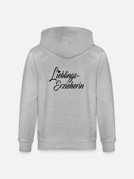 Lieblingserzieherin - Stanley/Stella Unisex Bio-Kapuzenjacke CULTIVATOR - Grau meliert
