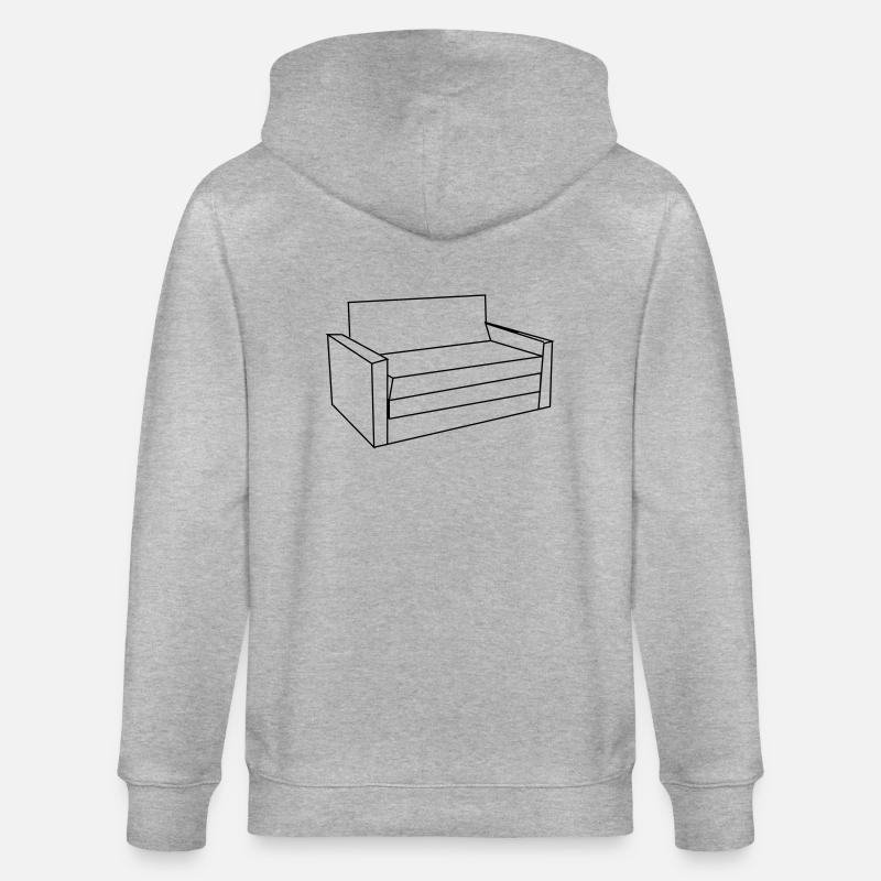 Sofa - Stanley/Stella Unisex Bio-Kapuzenjacke CULTIVATOR  - Grau meliert