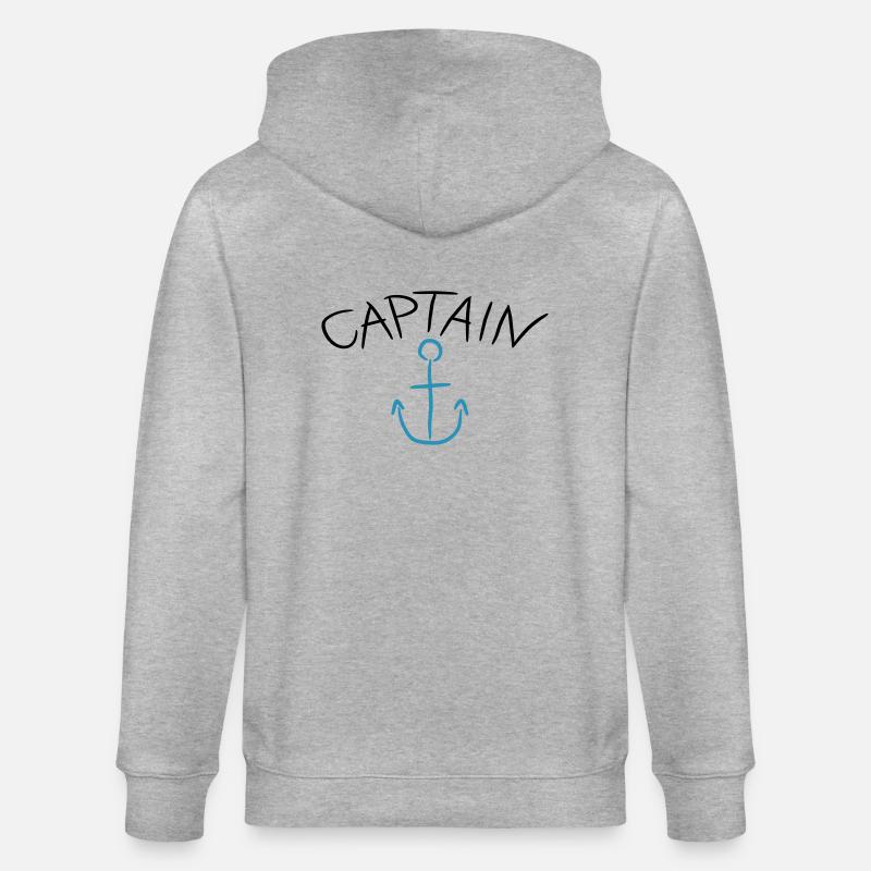 Capitaine ancre Comic Logo - Veste à capuche bio CULTIVATOR Stanley/Stella Unisexe - gris chiné