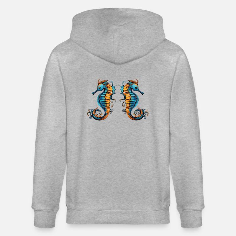 seepferdchen 2 - Stanley/Stella Unisex Bio-Kapuzenjacke CULTIVATOR  - Grau meliert