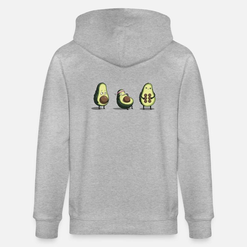 Evolution des Avocado-Körpers - Stanley/Stella Unisex Bio-Kapuzenjacke CULTIVATOR  - Grau meliert
