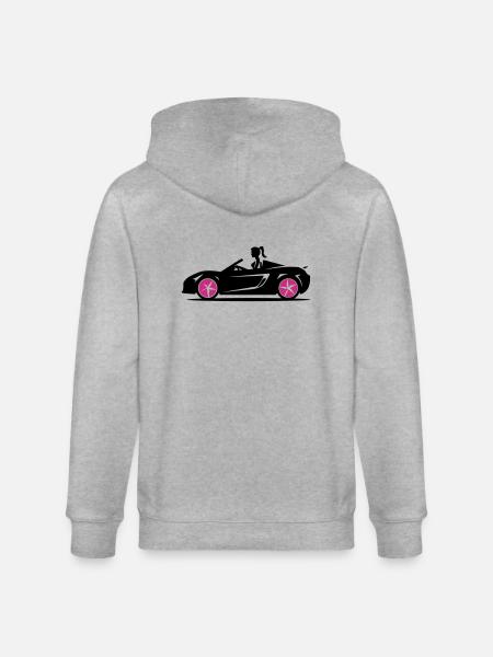 Kvinde Sportsvogn Cabriolet Bil - Stanley/Stella økologisk unisex-hættejakke CULTIVATOR  - grå meleret