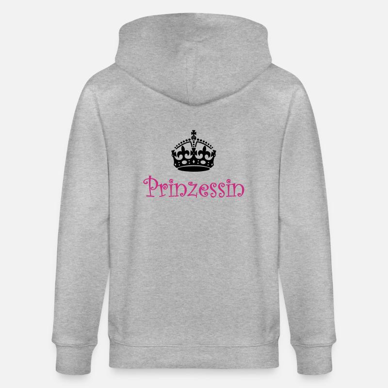 Prinzessin Krone - Stanley/Stella Unisex Bio-Kapuzenjacke CULTIVATOR - Grau meliert