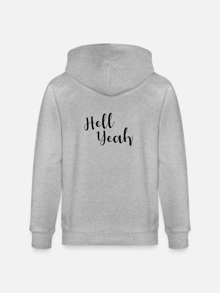 Hell Yeah Lettering - Stanley/Stella Unisex Bio-Kapuzenjacke CULTIVATOR - Grau meliert