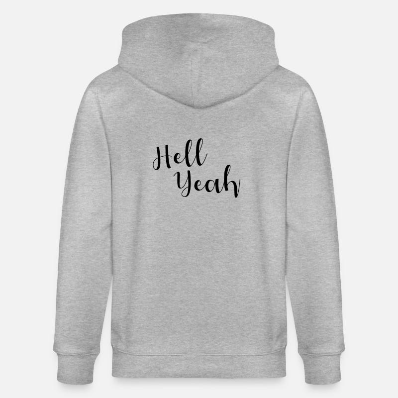Hell Yeah Lettering - Stanley/Stella Unisex Bio-Kapuzenjacke CULTIVATOR  - Grau meliert