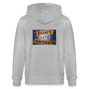 hassen Sie nicht innovate Say Lettering Graffiti - Stanley/Stella Unisex Bio-Kapuzenjacke CULTIVATOR  - Grau meliert - Hinten - Luana (180cm)