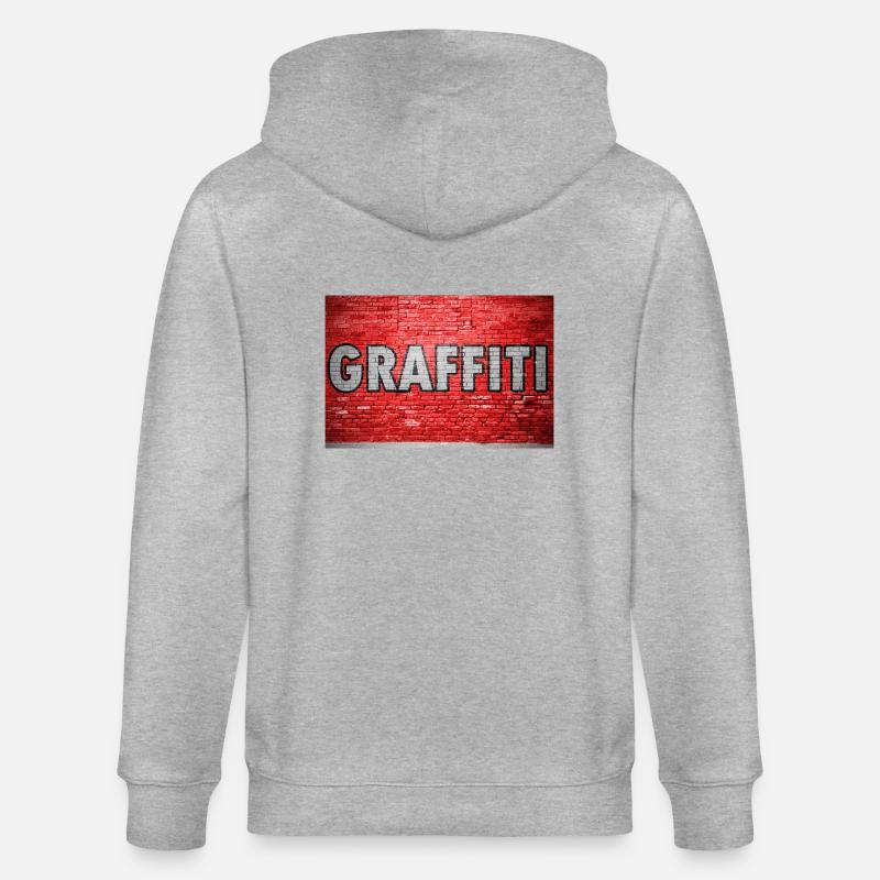 Mur de briques graffiti - Veste à capuche bio CULTIVATOR Stanley/Stella Unisexe - gris chiné